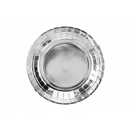 Papírový talíř stříbrný 18 cm