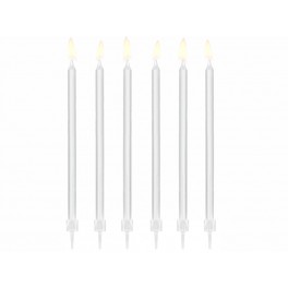 Narozeninove svíčky hladké - bílé 12 ks