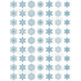 Sněhové vločky Ø30 mm  - jedlý papír