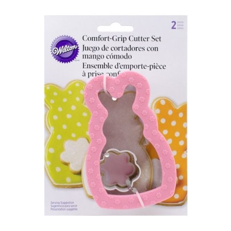 Vykrajovátka - Zajíček a kytička (2 ks)