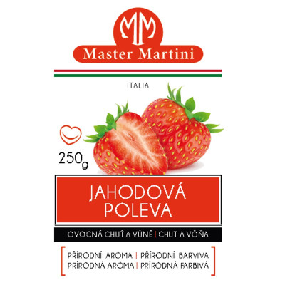 Jahodová poleva Master Martini 250g