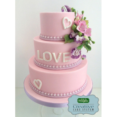 Nápis LOVE se srdíčkem silikonová forma Katy Sue