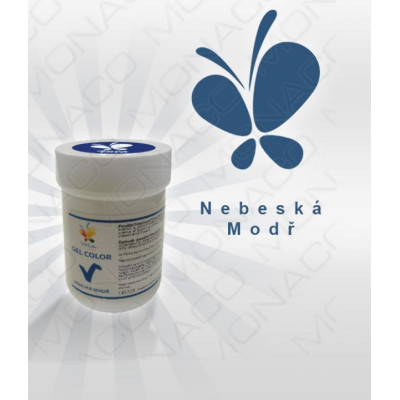 Gelová barva (nebesky modrá) 30 g
