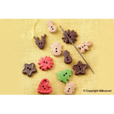 Forma na čokoládu - Xmas Buttons