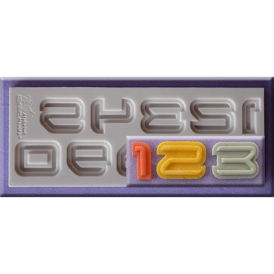 Sci-fi číslice silikonová forma