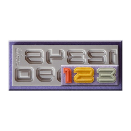 Sci-fi číslice silikonová forma