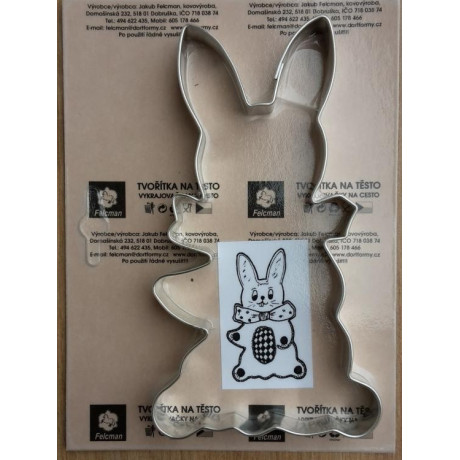 Zajíc s mašlí kovová vykrajovačka