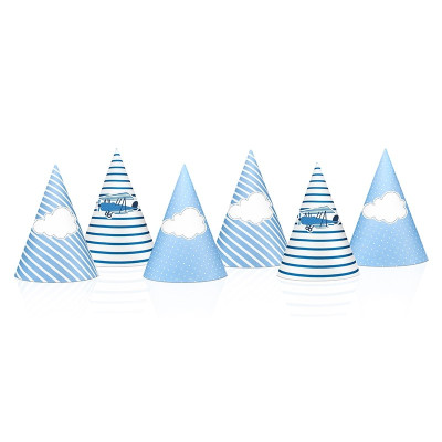 Párty čepičky Letadlo 6 ks