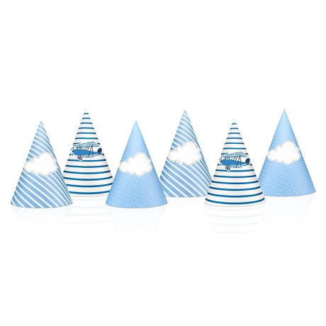Párty čepičky Letadlo 6 ks