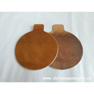 Zlato-stříbrná podložka minidezert 8 cm 10 ks