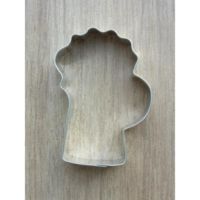 Pivní sklenice kovová vykrajovačka