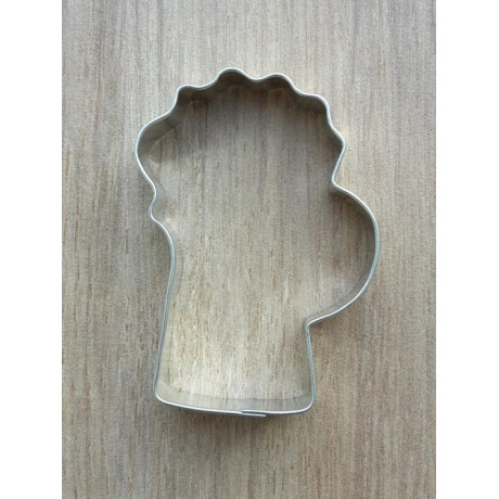 Pivní sklenice kovová vykrajovačka