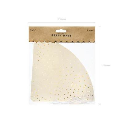 Párty čepičky se zlatými puntíky