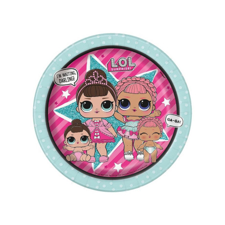 Papírové talíře L.O.L. Surprise 18 cm 8 ks