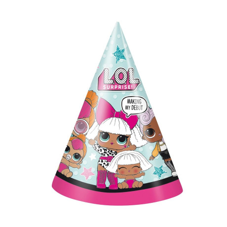 Papírové čepičky L.O.L. Surprise 8 ks