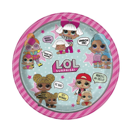 Papírové talíře L.O.L. 23 cm 8 ks