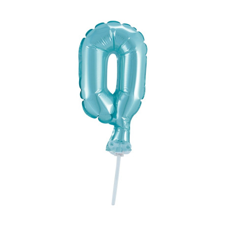 Nafukovací číslo na dort - modré č.0