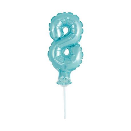 Nafukovací číslo na dort - modré č.8