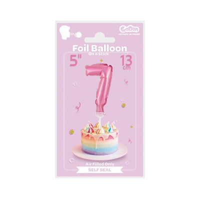 Nafukovací číslo na dort - růžové č.7