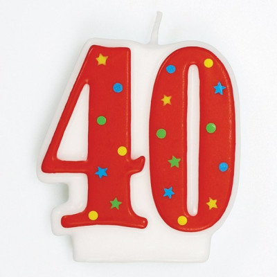 Čislice 40 dortová svíčka