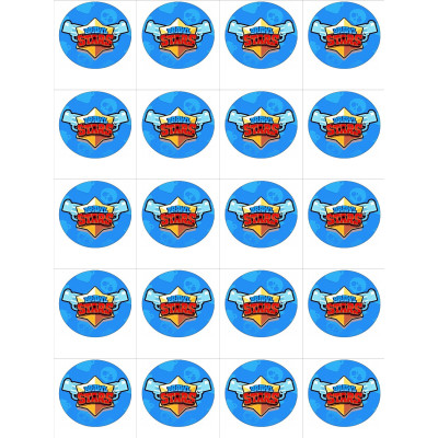 Brawl Stars A4 jedlý papír 20 x 44mm