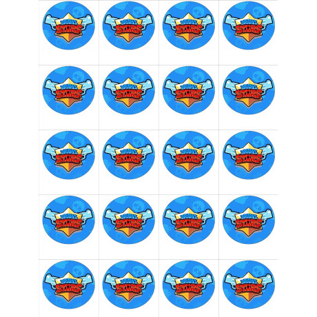 Brawl Stars A4 jedlý papír 20 x 44mm