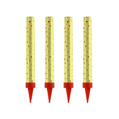 Fontána na dort zlatá 4 ks (12 cm)