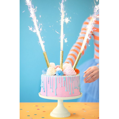 Fontána na dort zlatá 4 ks (12 cm)