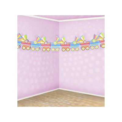 Papírová girlanda kočárky 3m