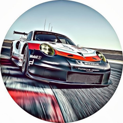 Závodní Porsche - jedlý papír