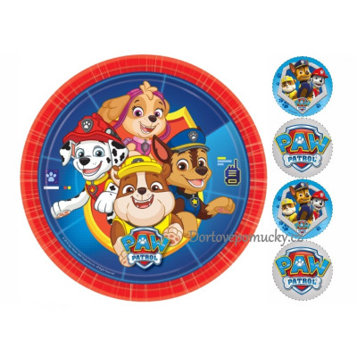 Jedlý papír Paw Patrol – mix obrázků A4 | Dortová dekorace