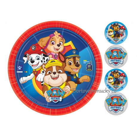 Jedlý papír Paw Patrol – mix obrázků A4 | Dortová dekorace