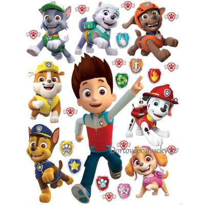 Jedlý papír Paw Patrol – mix obrázků A4 | Dortová dekorace