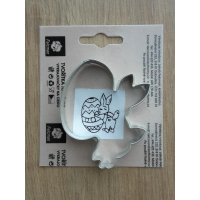 Zajíček s vajíčkem kovová vykrajovačka