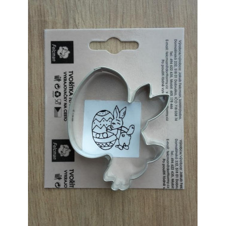 Zajíček s vajíčkem kovová vykrajovačka