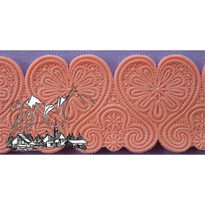 Bordura střední srdce silikonová forma