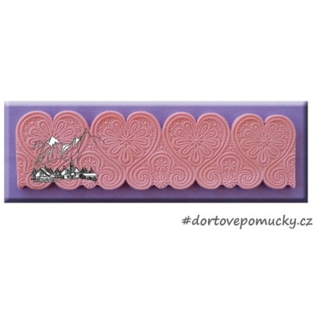 Bordura velké srdce silikonová forma