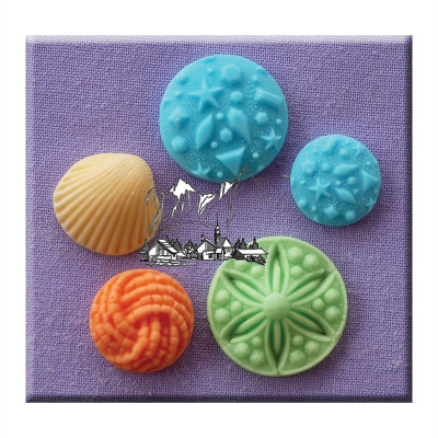 Zdobené knoflíky silikonová forma