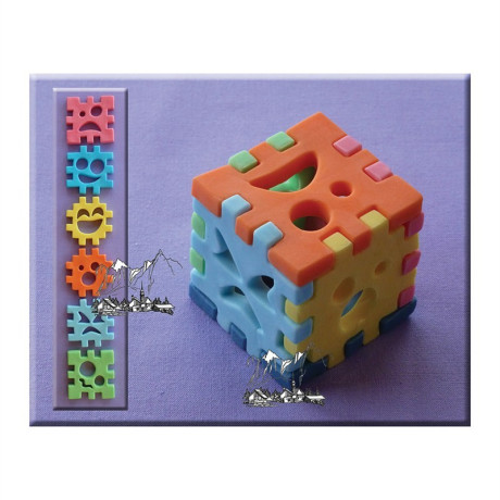 3D kostka - silikonová forma