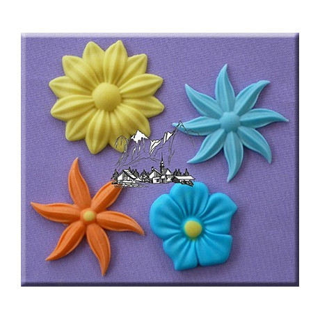 Velké květy silikonová forma