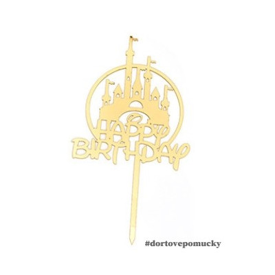 Happy Birthday č.7 akrylový zápich