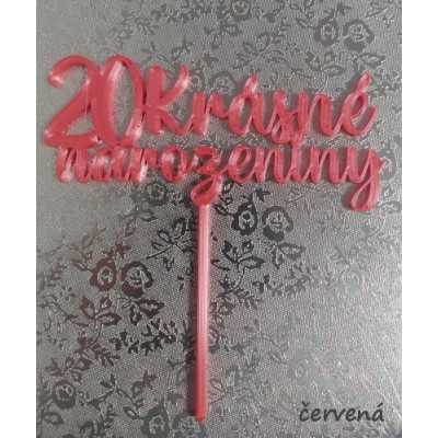 Krásne narozeniny č.5 - plastový zápich