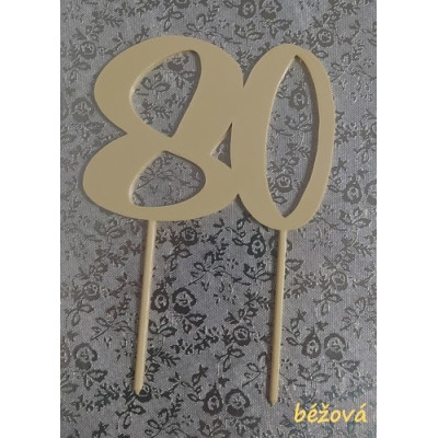 Číslice 80- plastový zápich