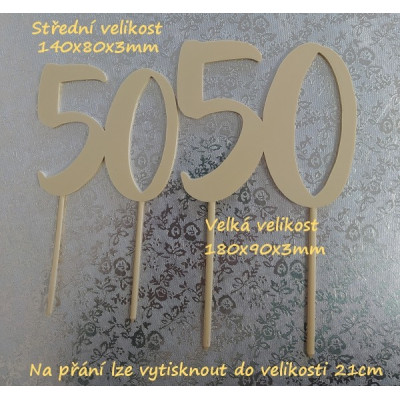 Číslice 80- plastový zápich