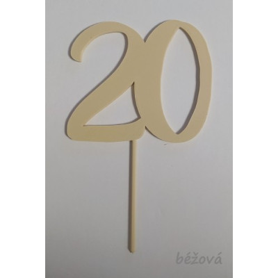 Číslice 20 - plastový zápich