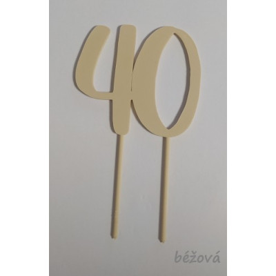 Číslice 40 - plastový zápich
