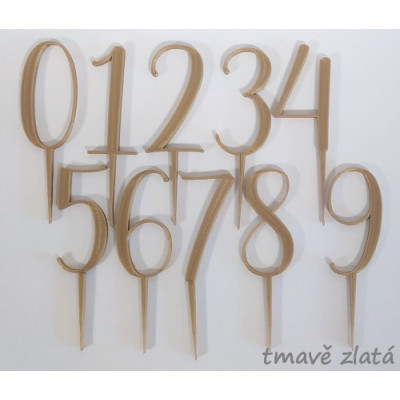 Sada čísel vzor 1 - plastový zápich