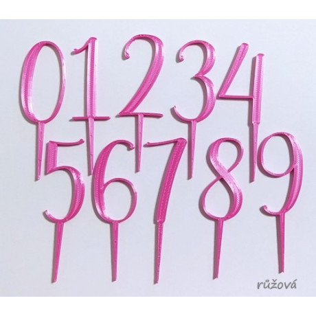 Sada čísel vzor 1 - plastový zápich