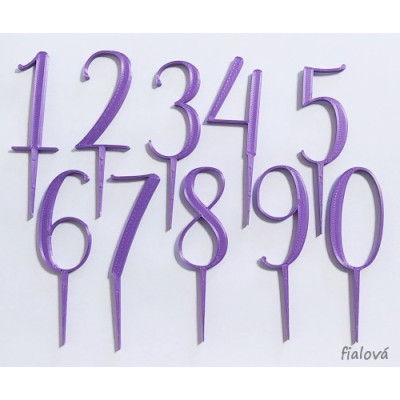 Sada čísel vzor 1 - plastový zápich
