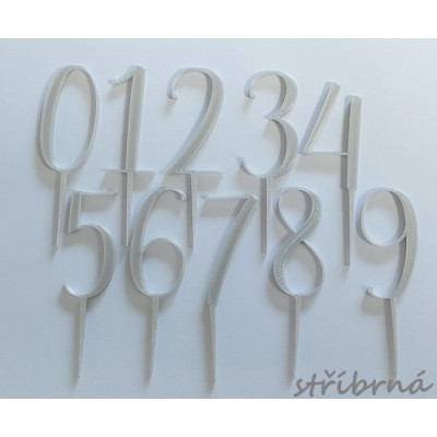 Sada čísel vzor 1 - plastový zápich